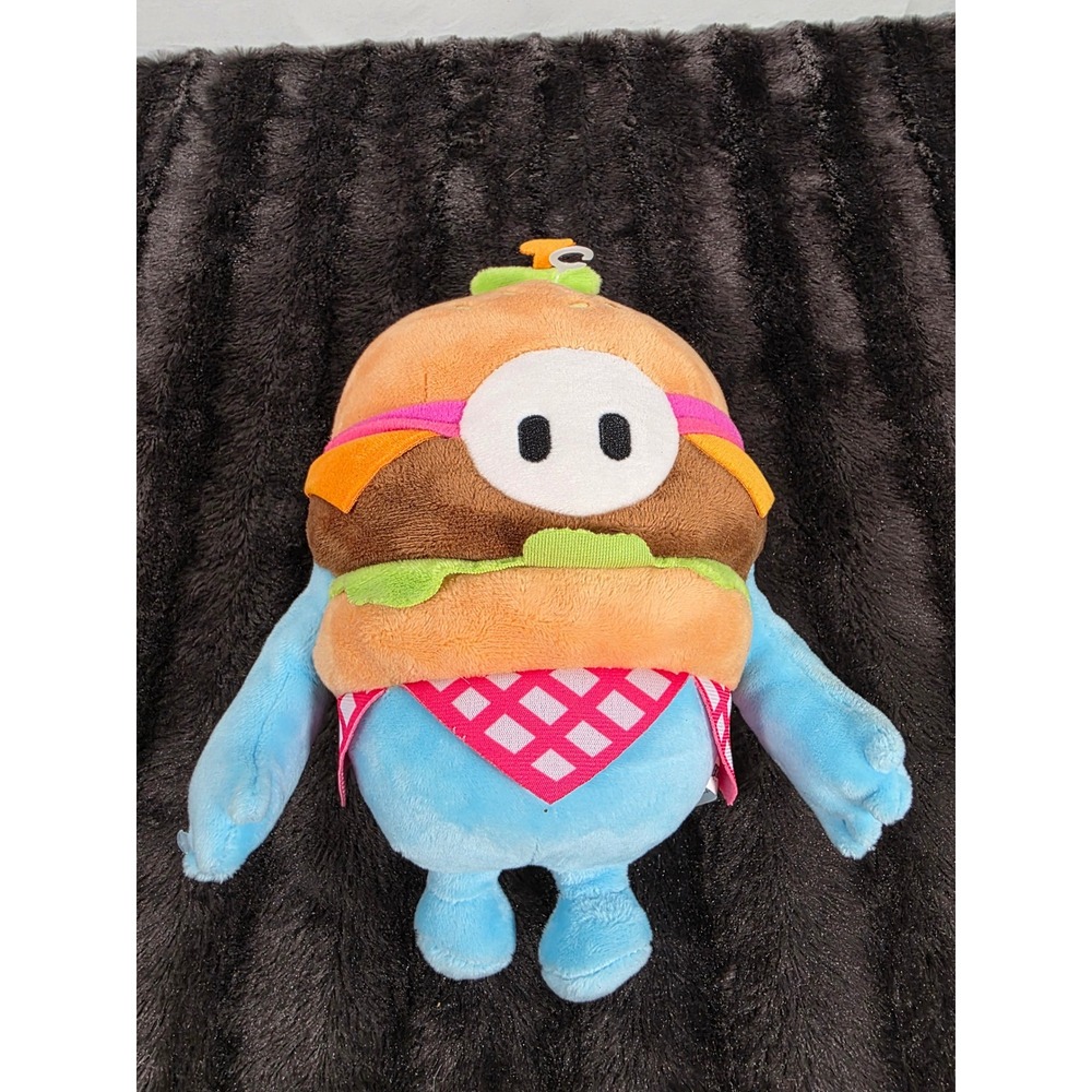 Fall Guys Ultimate Knockout Burger Plush Blue Bean Mediatonic Video Game Toy